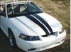 1999-02 Mustang Cobra Lemans Racing Hood Stripes - Reverse Scoop